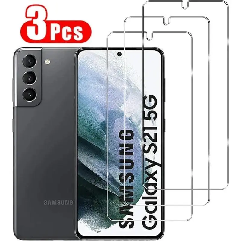 3Pcs Tempered Glass Screen Protectors for Samsung Galaxy S8, S9, S10E, S20, S20 FE, S21+, S22, S23 Ultra, S24 - Protective Mobile Phone Accessory Films, For Galaxy S20 Fe
