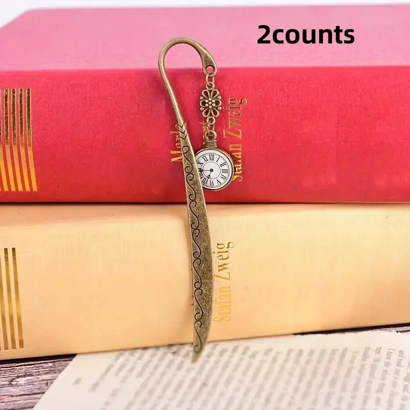 Vintage Bookmark, Clock Design Bookmark, Creative Bookmark for Home Outdoor Library Learning Reading, Book Accessories