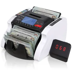Money Counter Machine with Value Count, Dollar Euro UV/MG/IR/DD/MT Counterfeit Detection, Bill Counter with Batch Add Value Count Modes, LCD Display for Business Retail Store
