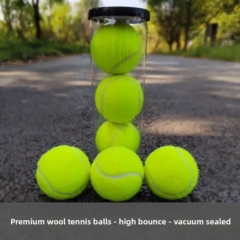 High Elastic Durable Training Tennis Balls, Beginner Adult Child Practice Balls, Outdoor Hard Court Grass Universal, 3 Pack Competition Tennis Balls, Tennis Equipment