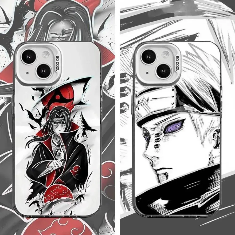 N-ARUTO Uchiha Itachi Pain Anime Phone Case for iPhone 11 12 13 14 15 16 17 Pro Max Plus 17Air Naruto Manga eyes shockproof Cover