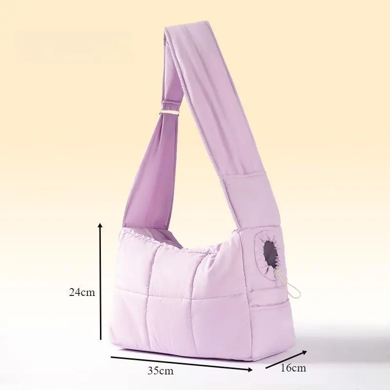 Small-Medium Dog & Cat Carrier Bag, Lightweight Breathable Fabric Pet Sling Shoulder Bag with Adjustable Strap, Hook-and-Loop Closure, Easy-to-Carry Hands-Free Accessory for Indoor & Outdoor Use, Outdoor Animal Carrier