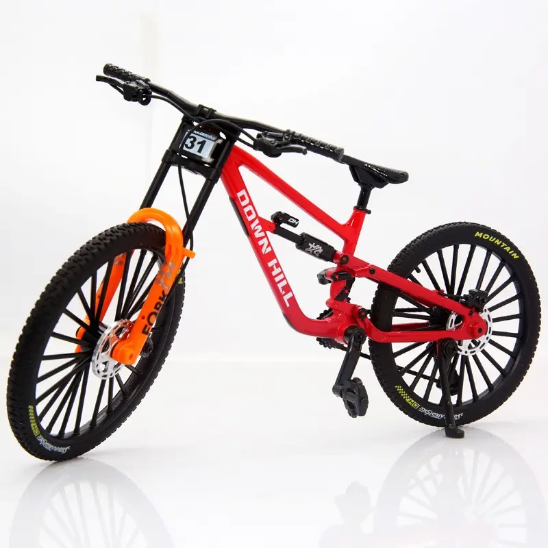 1:8 Alloy Bicycle Model, Realistic Mountain Bike, Road Bike, Desk Decor, Collectible Mini Bike, Office and Home Decoration, Gift for Back-To-School Season, Design