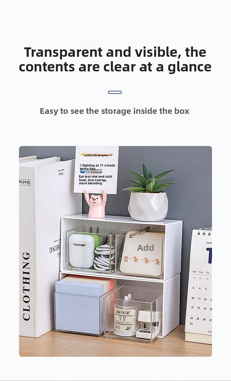 Clario "Crystal Grid" Modular Drawer Organizer Set — Clear PET Storage Bins for Home Reset and Vanity Organization. These Stackable Plastic Dividers are Perfect for Kitchen, Office and Bathroom Cabinets. Pinterest Style Closet Sorter