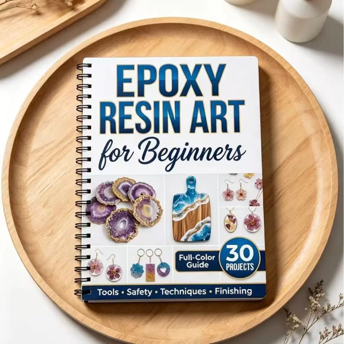 Epoxy Resin Art Tutorial Book, Full Color Coil Craft Guide, Step-By-Step Instructions, Perfect for Beginners & Enthusiasts