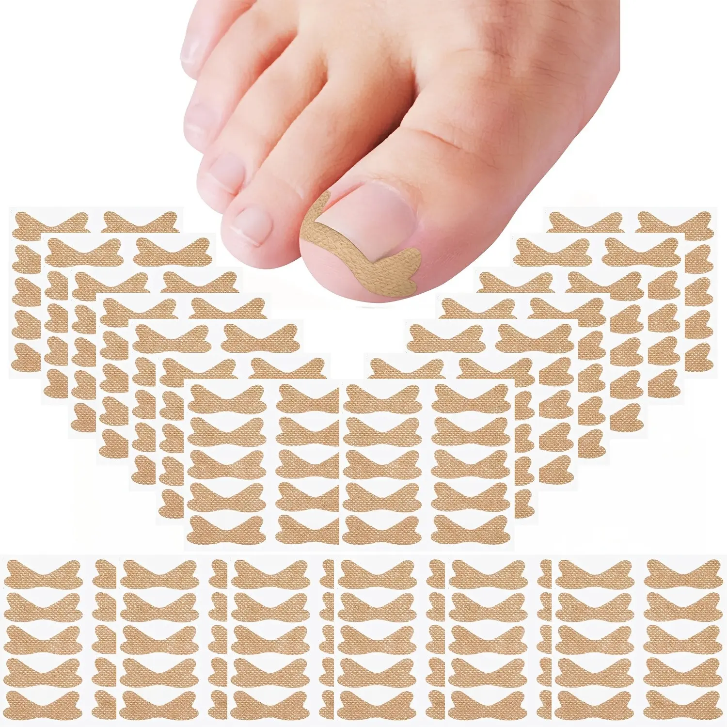 200pcs Toe Nail Separator, Corrects Ingrown Nails, Prevents Inward Growth, Unisex Health Pad, Ideal for Healthy Nails