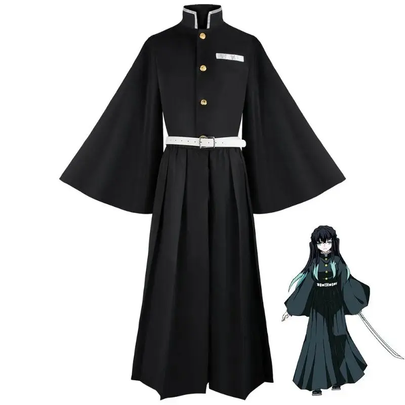 New Anime Kimetsu No Yaiba Tokitou Muichirou Wig Cosplay Costume Demon Tokitou Muichirou Cos Suits Halloween for Cartoon Costume