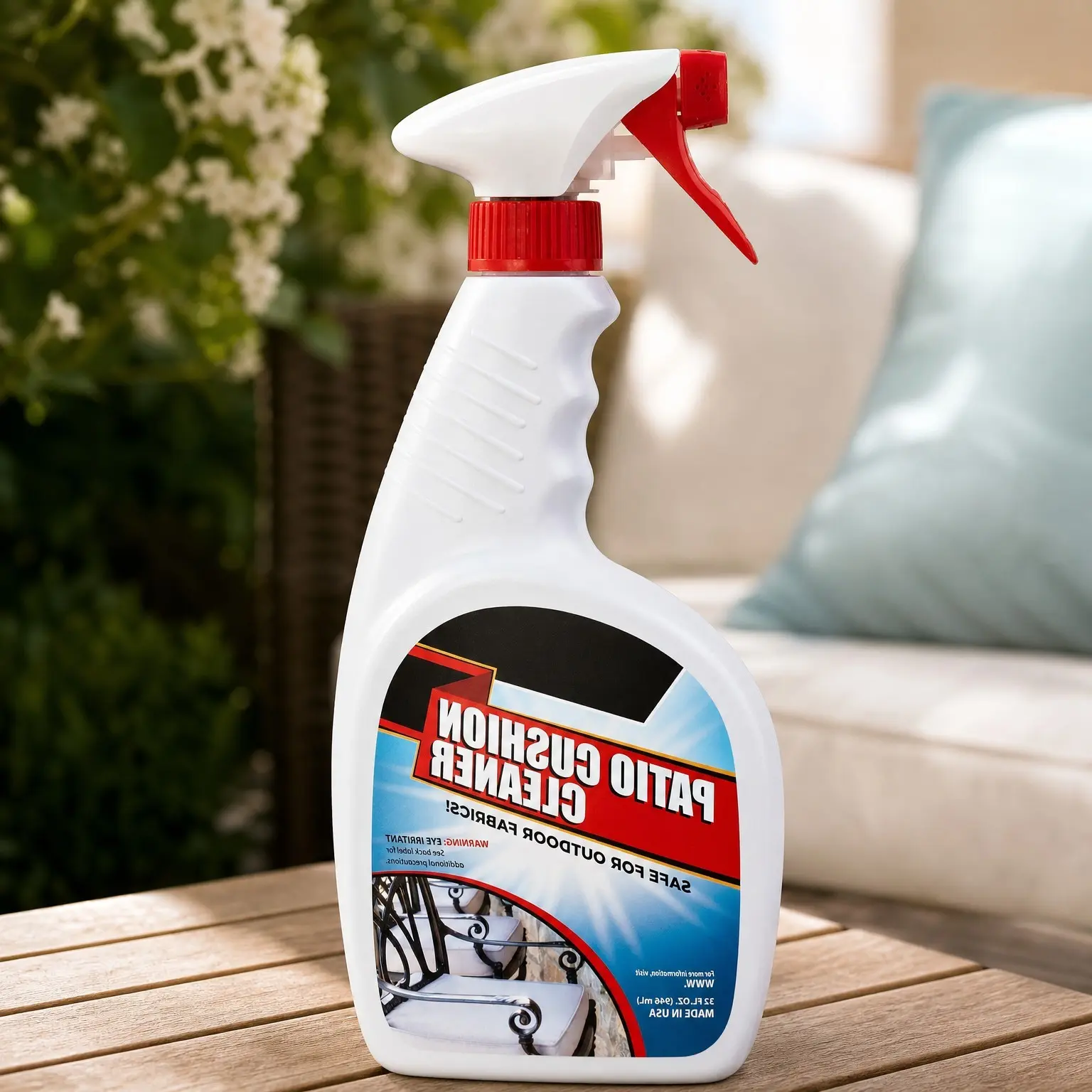 Patio Cushion Cleaner (32 Ounce) - Safe for Outdoor Fabrics, Awnings, Furniture Covers & MoreGift