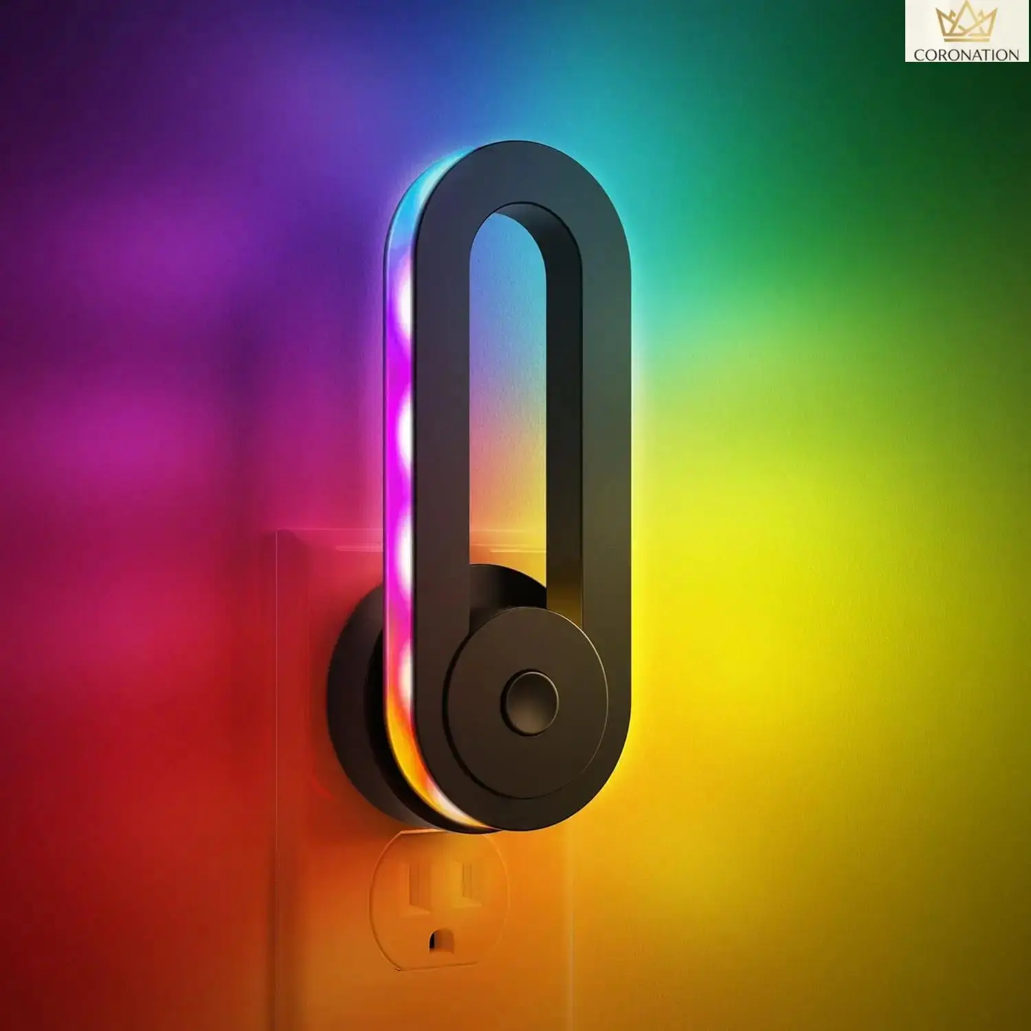 RGB Flowing Night Light with 3 Modes, Aesthetic LED Ambient Lamp with Smart Sensor & 180° Rotatable Design, Color Changing Mood Light for Gaming Room Setup, Bedroom Nightstand, Dorm Decor, Desk Accessories & Home Lighting