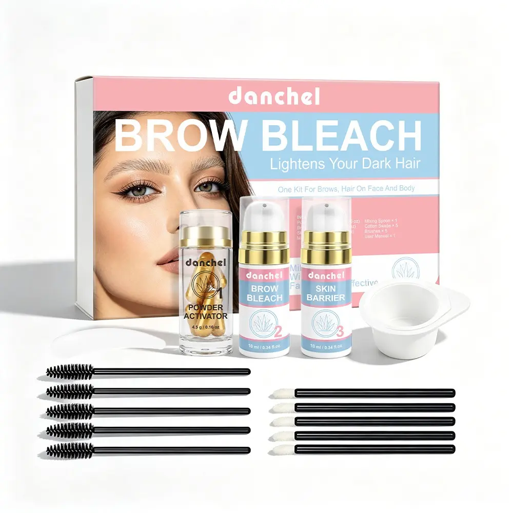 Eyebrow Bleaching Kit, Full Body Applicable, Long-Lasting, Gentle and Safe Formula, Efficient and Time-Saving, Easy to Use, Body Hair Care, Suitable for Daily Makeup, Dates and After Hair Dyeing, Haircare