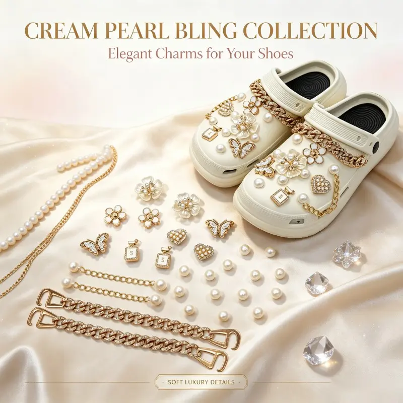 Elegant Multi-Piece Shoe Accessories, Sparkling Rhinestone Chain, Hole Shoes Decoration, Luxurious DIY Kit, Perfect for Parties and Birthdays, Shoe Charms