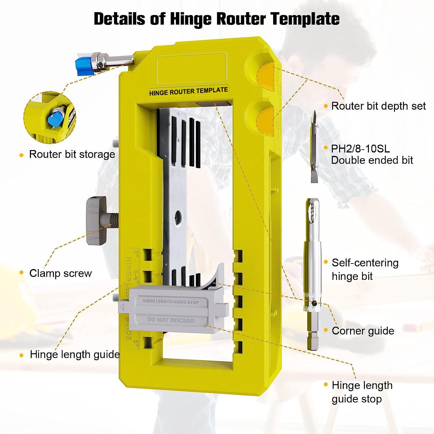 Door Hinge & Door Latch Installation Hardware Tool Kit, Hinge Mortise Template, Easy To Install & Use Chisel Sets, DIY Tools, Suitable for Woodworking Projects, Woodworking DIY