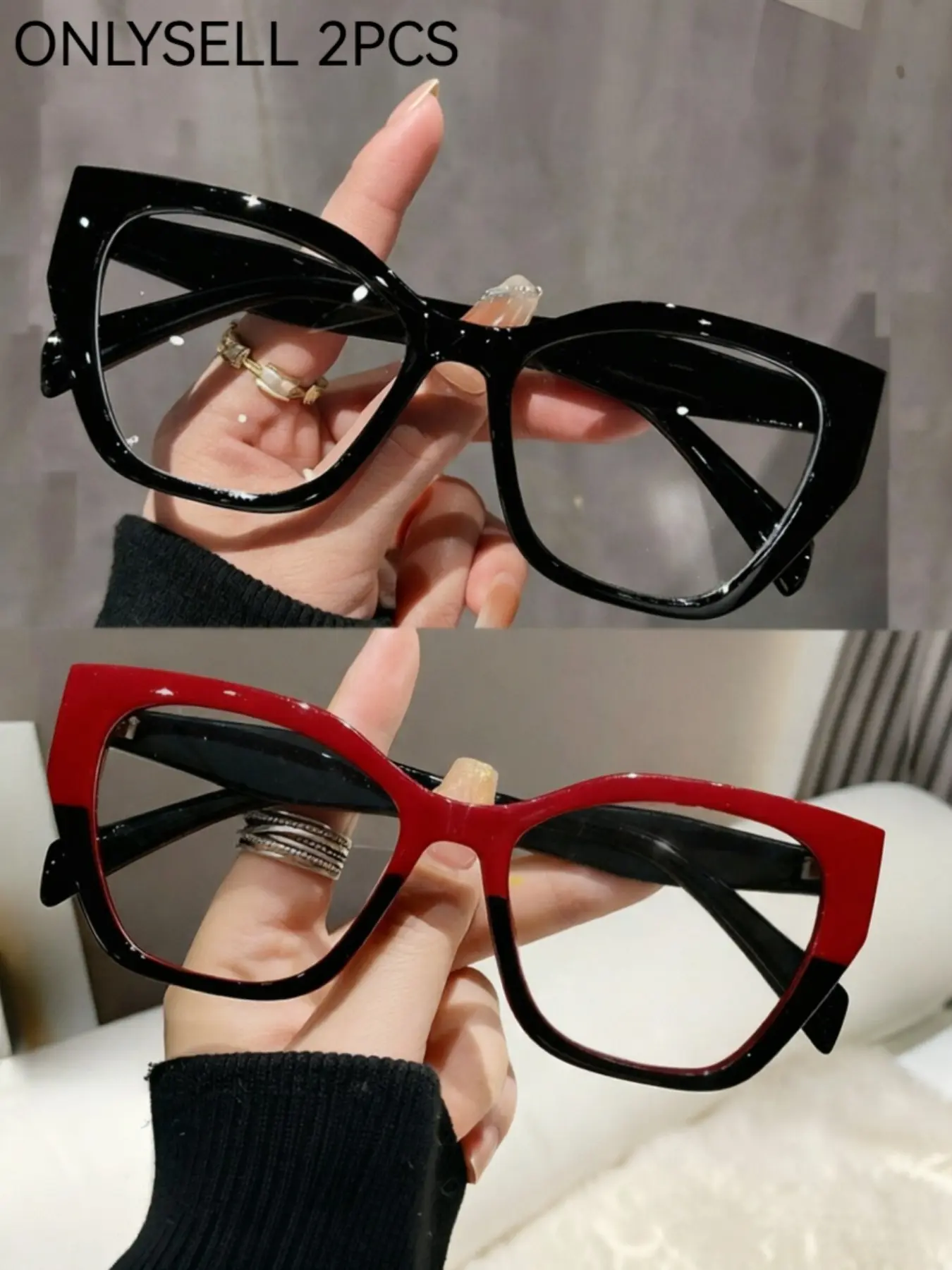 Women's Cat Eye Reading Glasses Set, Large Frame, +1.0 to +4.0, Comfortable Lightweight, Daily Use for Phone & Computer, Trending Eyeglasses