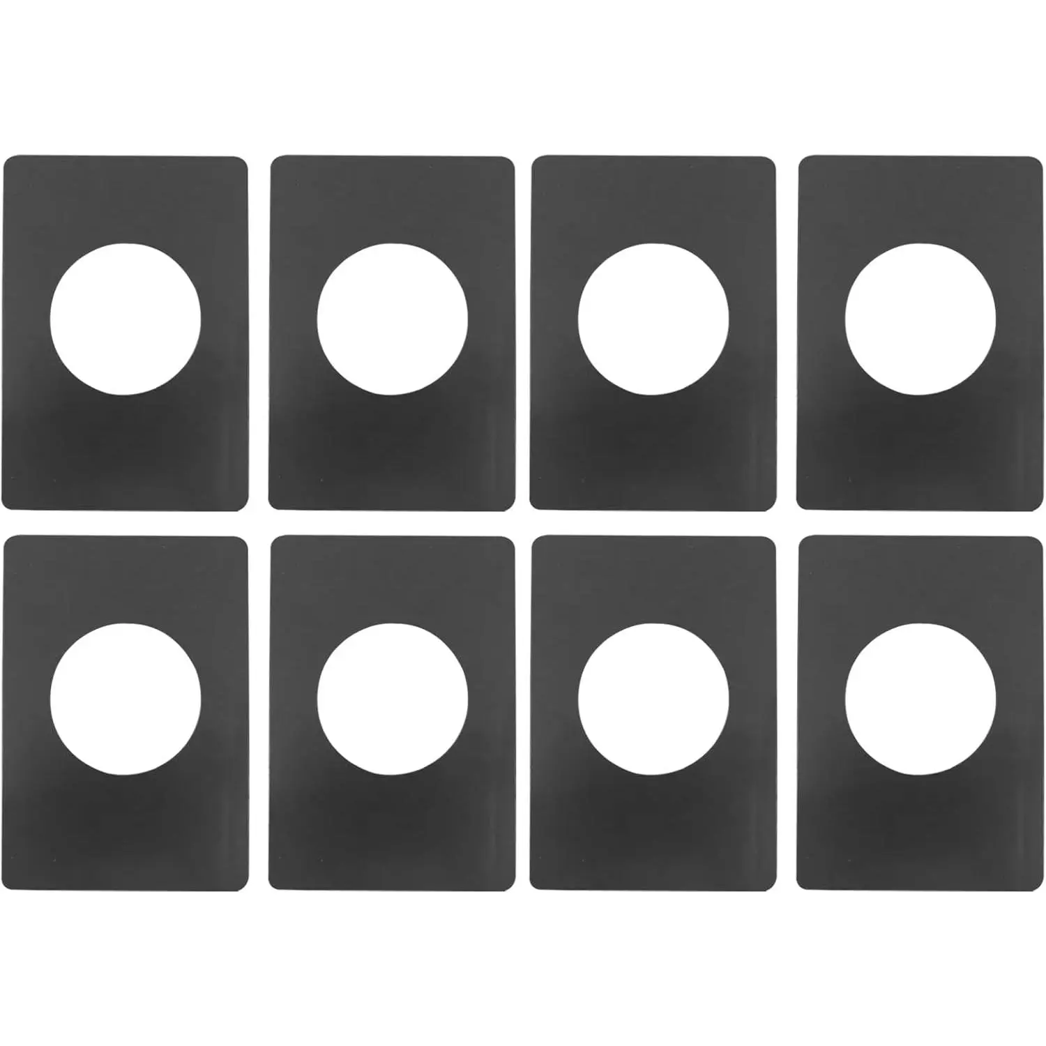 8Pack Door Knob Plate Matte Black, Door Lock Fixing Cover Backplate Kit | Stainless steel door lock reinforcer, easy adhesive installation, fixes loose locks for wooden and metal interior doors