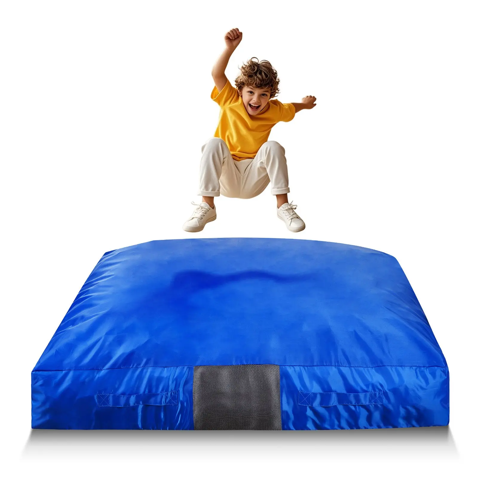 VEVOR Large Size 1500x1500x300mm Foam Crash Pad Mat for Kids, PUR Foam Blocks, Waterproof Oxford Fabric Detachable Machine-Washable Cover, Soft Landing Zone, Sensory Room Equipment for Jumping