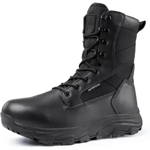 FREE SOLDIER Men's Tactical Boots 8 Inches Military Lightweight Durable Hiking Motorcycle Combat Waterproof Boots