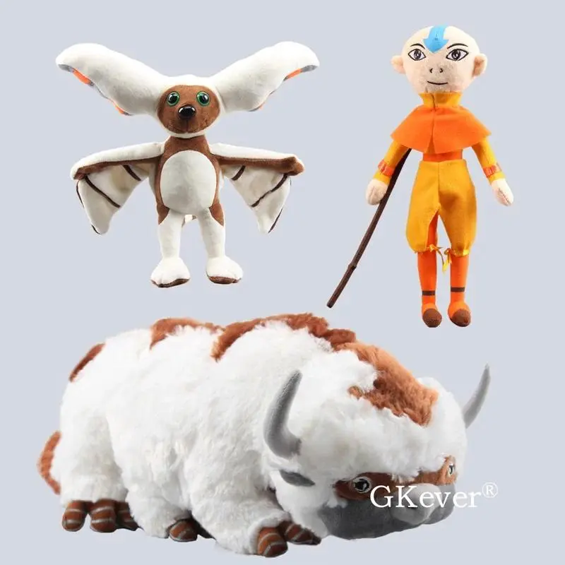 Deluxe Avatar Last Appa & Winged Lemur Momo Plush Toy Soft Stuffed Animals Cattle Doll Children Toys 30-45 CM