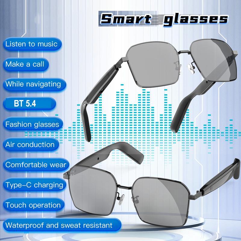 Multifunctional Smart Glasses, Fashionable Smart Sunglasses, Bluetooth-compatible Smart Glasses, Wireless Glasses for Men & Women, Wearable, Wireless Audio Glasses