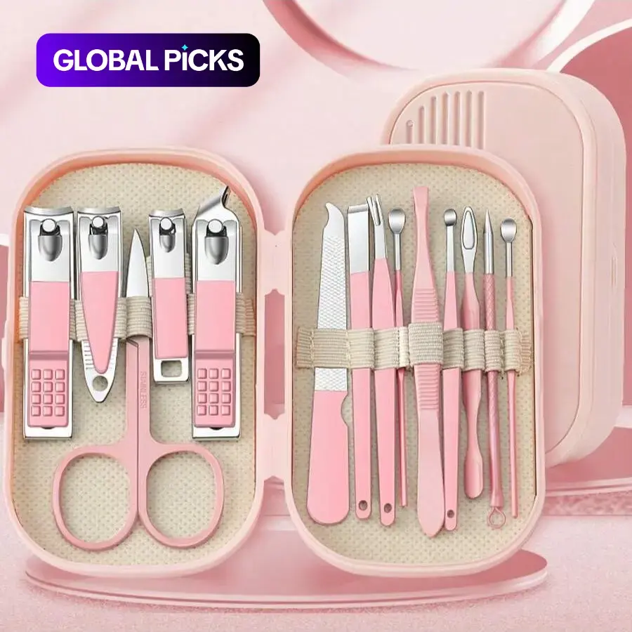 Manicure, Pedicure & Nail Care Kits, Nail Care Set, Nail Care Products, Includes Nail Clippers, Nail File & Tools, Cuticle Exfoliator, Cuticle Pusher Pen, Ideal for Home Use, Perfect Gift for Her, Cuticle Remover Kit