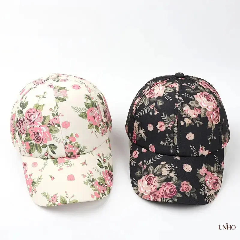 Women's Floral Print Peaked Cap - New Sun Protection Hat, Ethnic Style Personality Bag Accessory for Daily Outfits, Summer Outdoor Use (Luggage & Bags DIY Accessory)