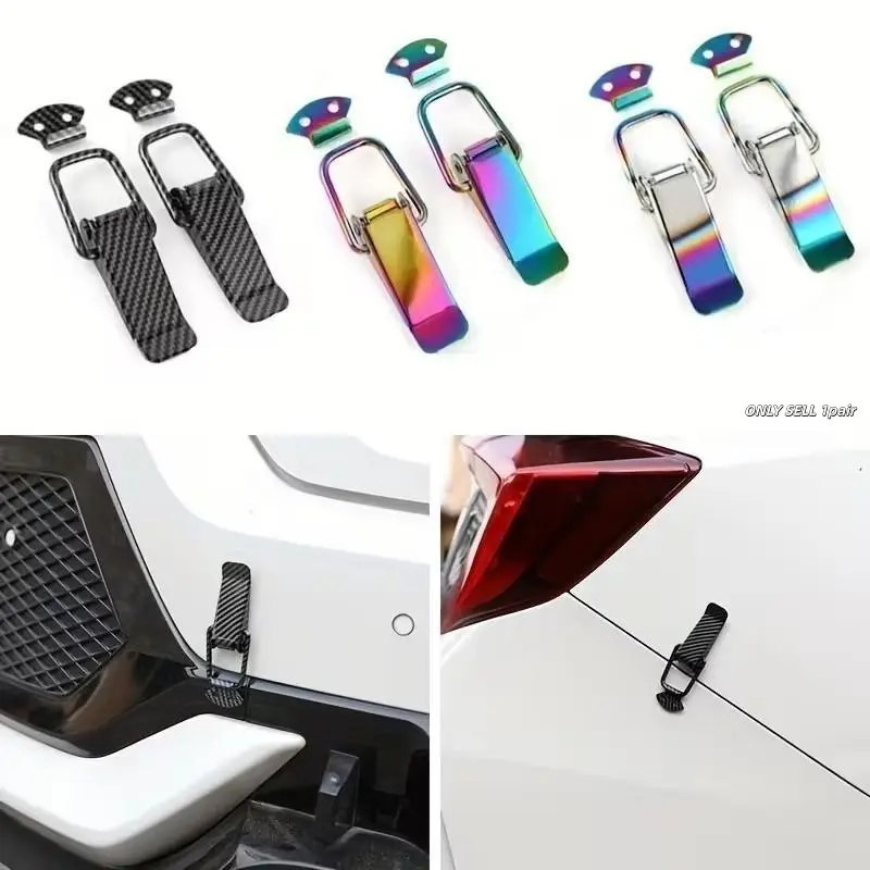 Universal Quick Release Hood Pins Kit, Spring Loaded Self-Adhesive Racing Fasteners for Car Hood, Bumper, Trunk & Fender Locking Kit, Automotive, Car Accessory