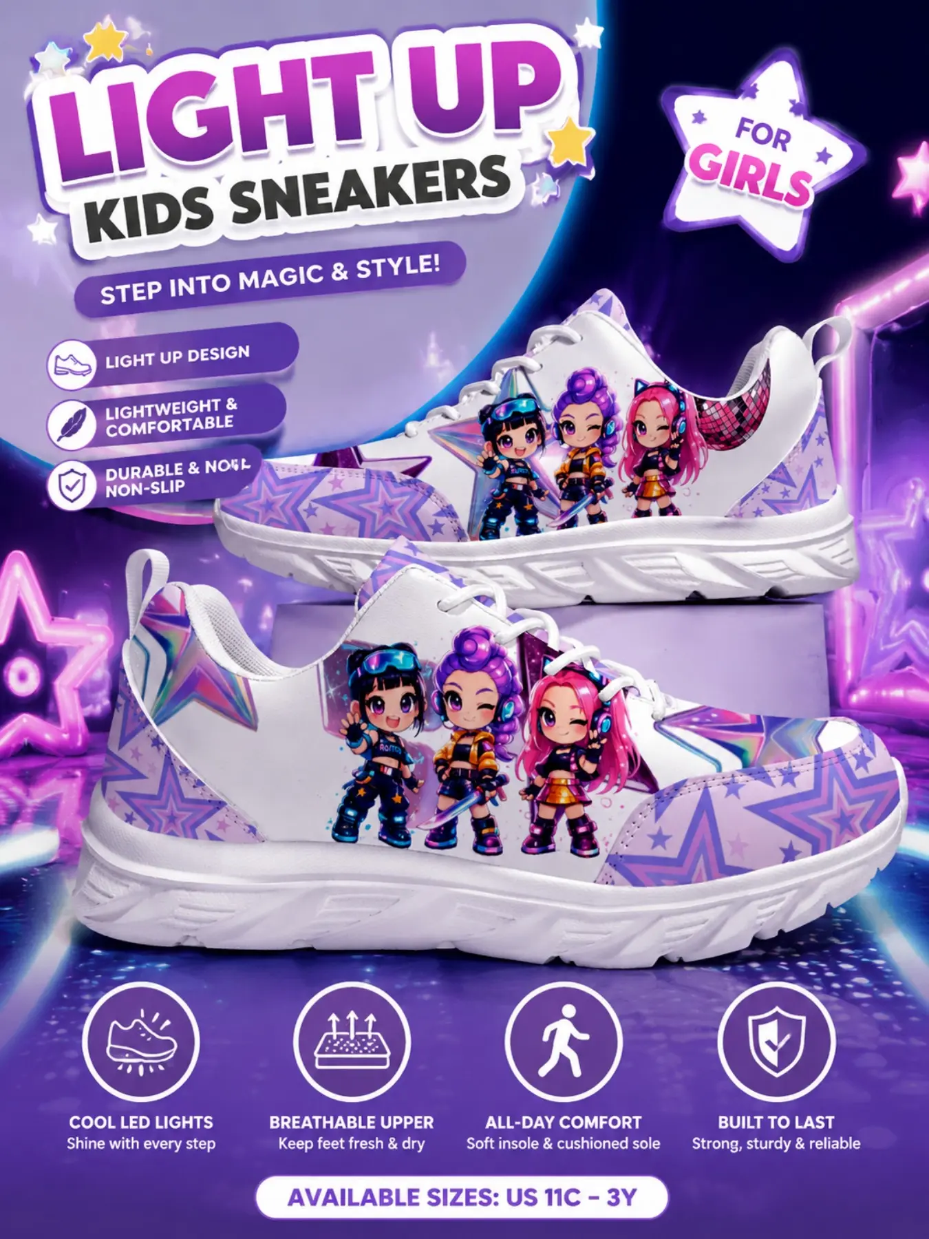 2026 Hot Girl Group Style Cute Casual Board Shoes Sneakers for Children Girls High Quality 3D Printing Children Shoes Boys Girls Parent Child Shoes Solid Color Sole Simple Shoes Children's Holiday Birthday Gifts