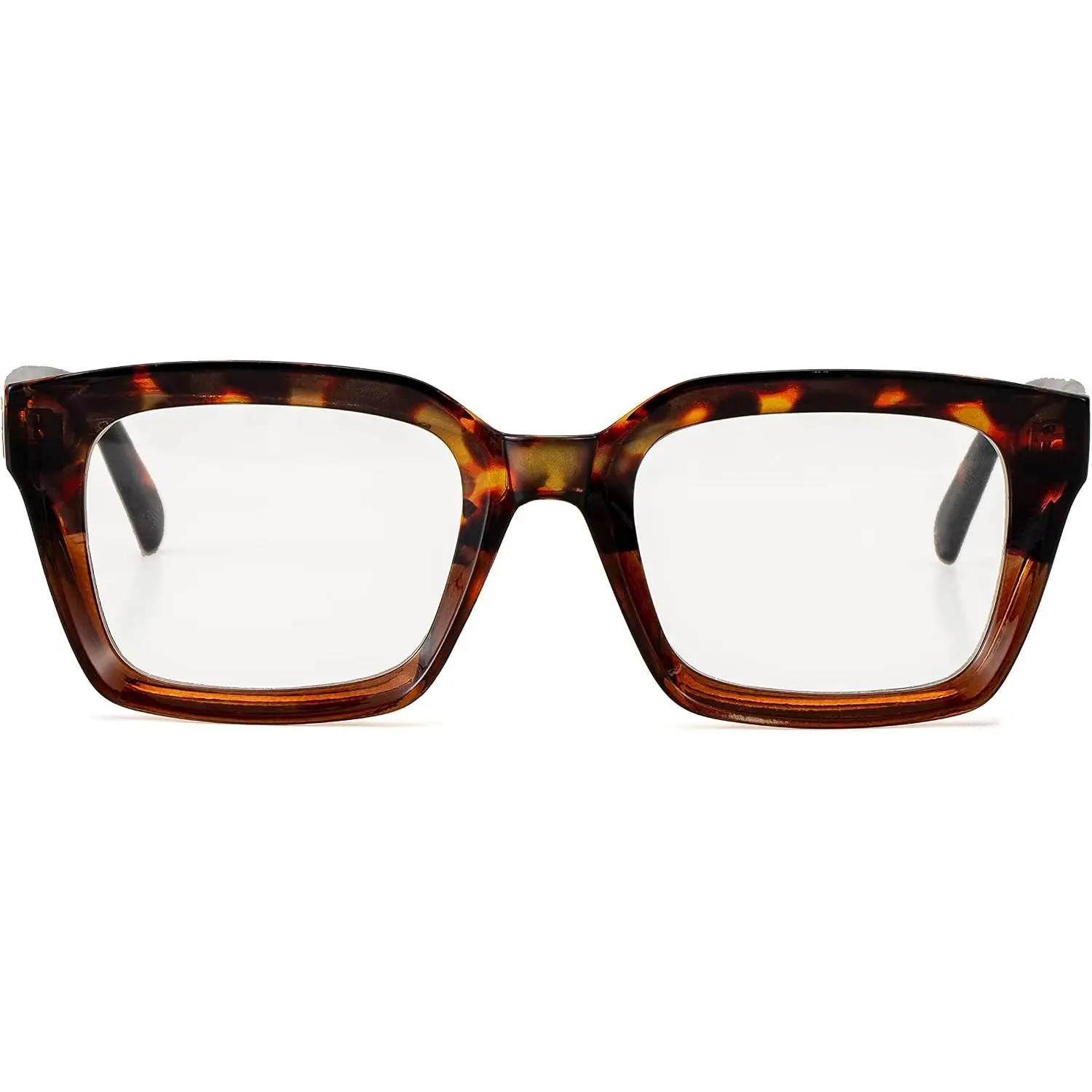 Thick Square Frame Glasses for Women Men Non-prescription Clear Lens Eyeglasses