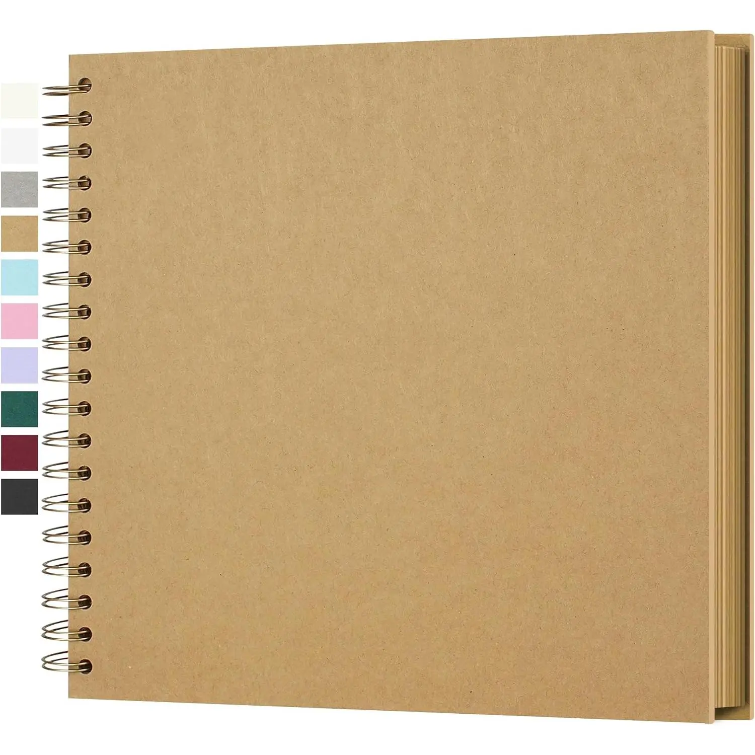 12x12 Inch DIY Scrapbook Photo Album, Hardcover Kraft Paper Acid-Free, 50 Sheets (100 Pages), Lay Flat & Cover Customizable Memory Book for Weddings Anniversaries Guest Book Baby Travel