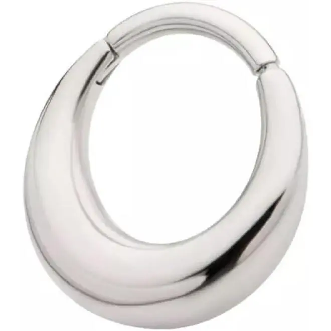 Thick Round Hoop Piercing Jewelry, 16G Polished 316L Stainless Steel Hinged Segment Ring - 1.2mm 5/16 Inches, Body-Safe Piercing Jewelry, 16Ga, 16Ga Thickness, Hoop Ring, Segment Hinge, 5/16" (8Mm), Unisex, Solid Metal, Rounded, Stainless Steel Jewelry, H
