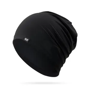 Solid Color Cooling Skull Cap, Sweat Wicking Cycling Running Beanie, Motorcycle Hat, Helmet Liner, Moisture Wicking Headwear for Men & Women