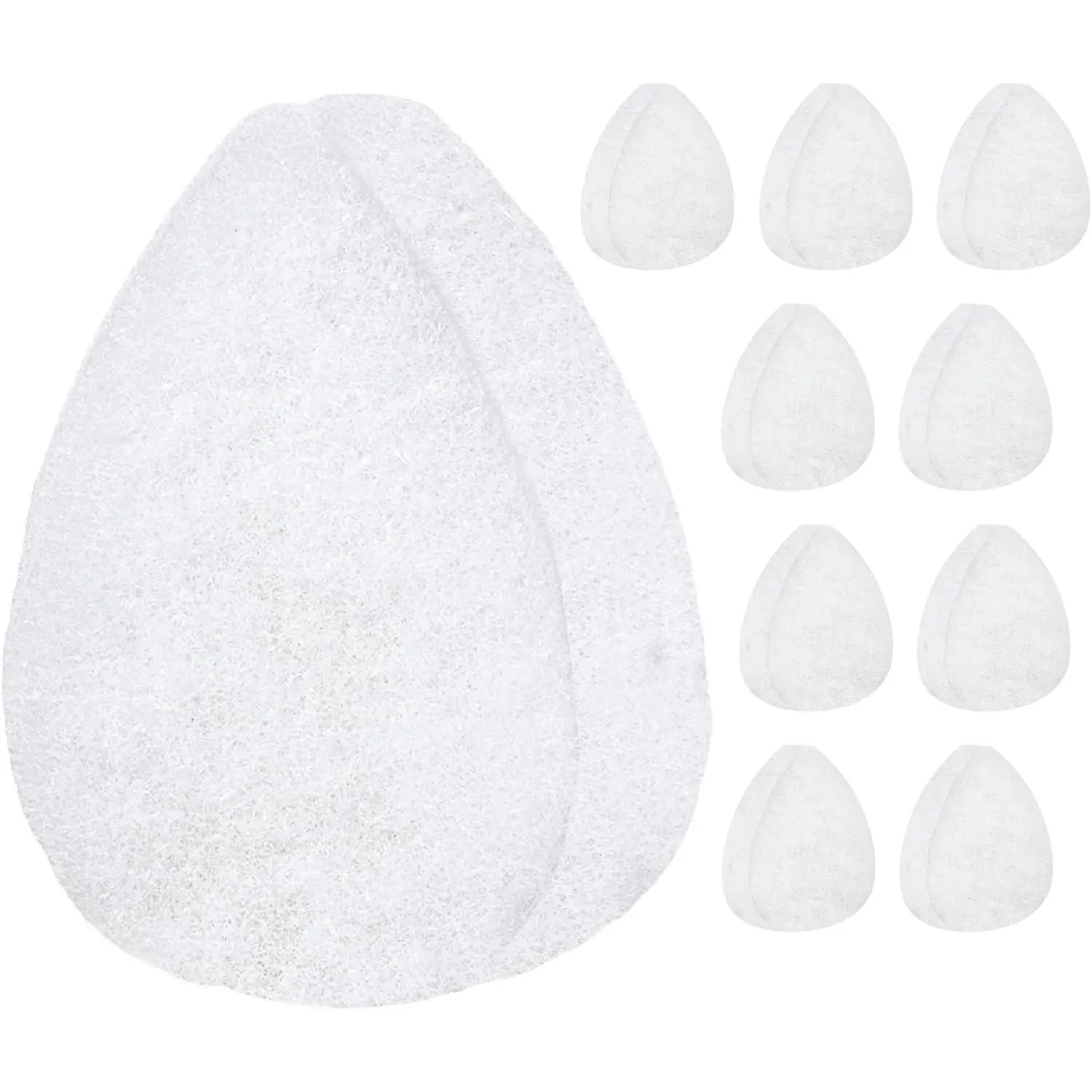 Facial Exfoliating Pads - Deep Cleansing Facial Sponges - Daily Exfoliation Face Scrubbers - Extra Thick Face Sponge - White, Pack of 10