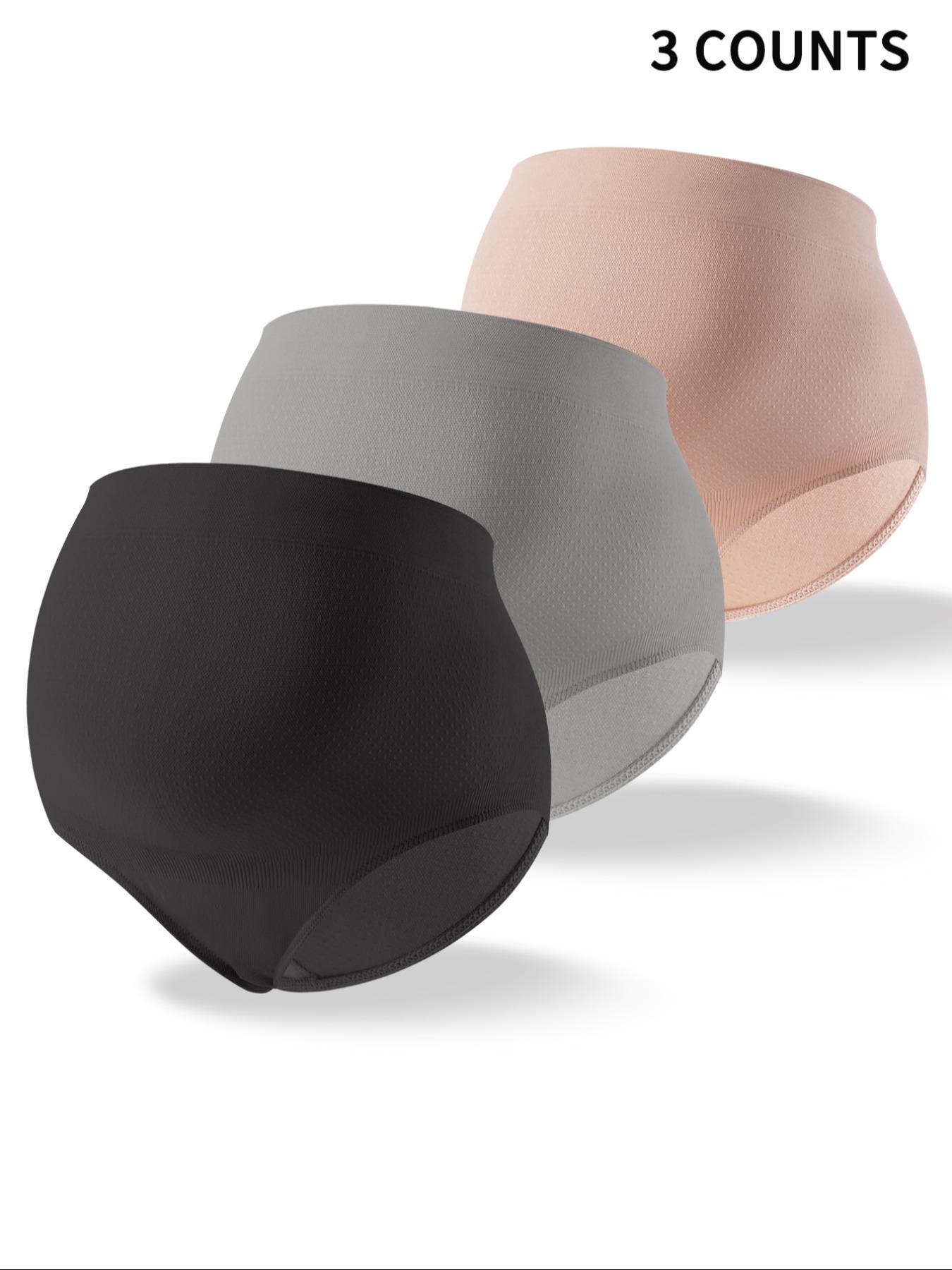 Women's Solid Textured High Waist Maternity Briefs, Casual Comfy Breathable Maternity Panties, Maternity Underwear for All Seasons, Soft Breathable Underwear