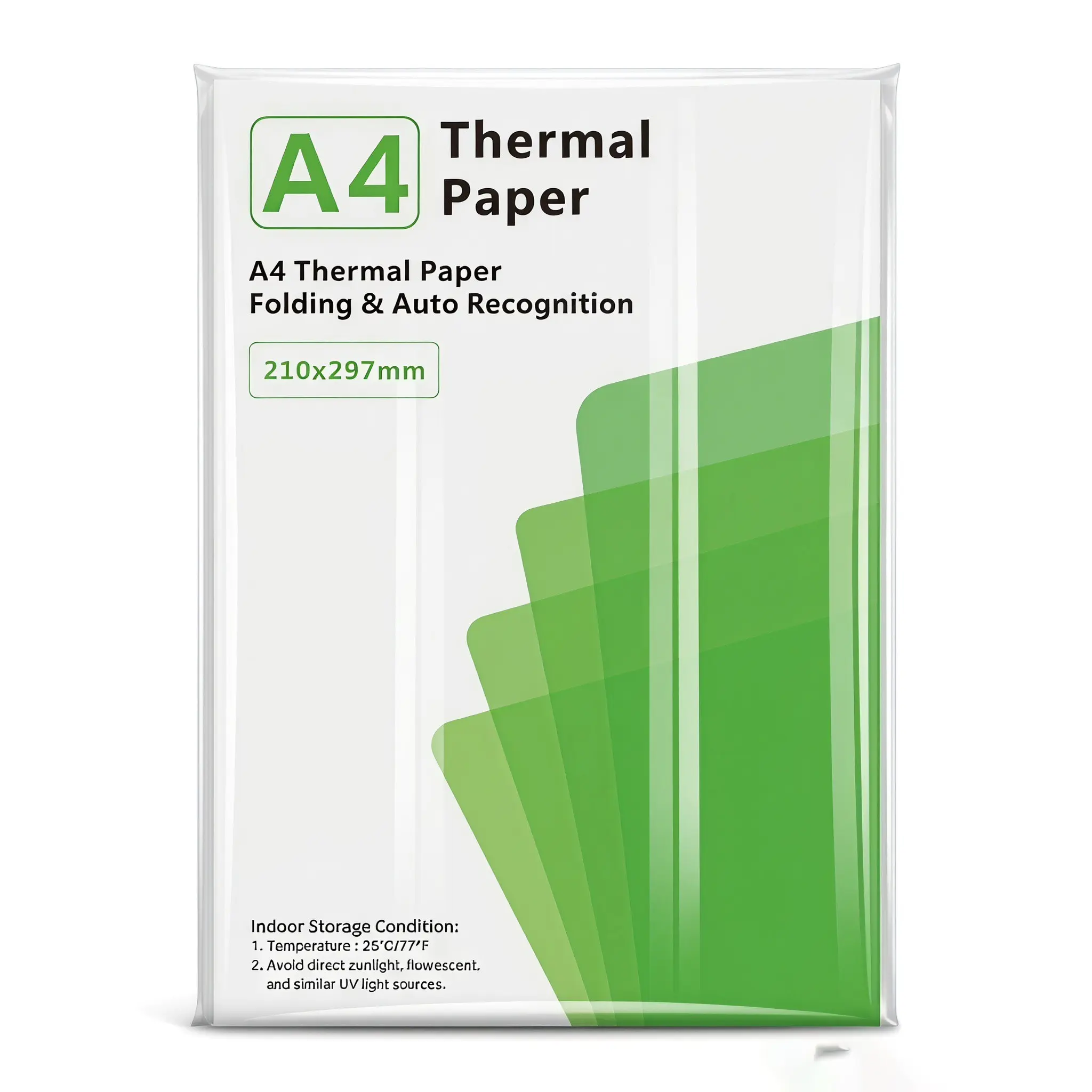 A4 Thermal Printing Paper, 100 Sheets Continuous Portable Printer, High-Quality A4 Thermal Paper for Business and Travel Use