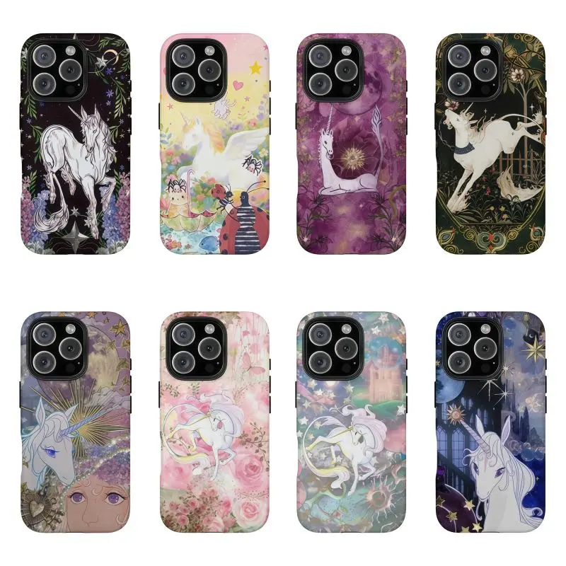 Y2K Fairycore Unicorn Phone Case, Vintage Dreamy Unicorn Floral Protective Cover,for iPhone 17/16/15/14/13/12/11 ProMax Plus for Samsung phones,an excellent gift for friend or fans.