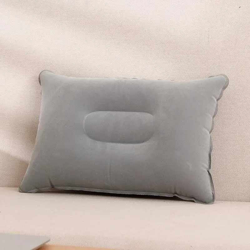 Outdoor Inflatable Nap Pillow, PVC Velvet Backrest Cushion, Durable and Easy to Clean, Ideal for Camping, Hiking, Road Trips, Camping Supplies