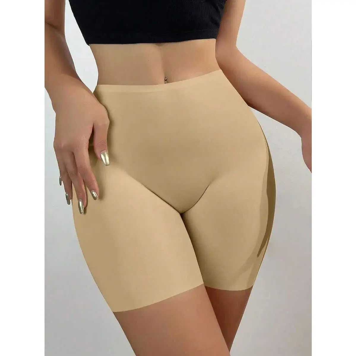 Seamless High Waist Boyshorts Women Silky Soft Anti-Chafing Shaping Underwear