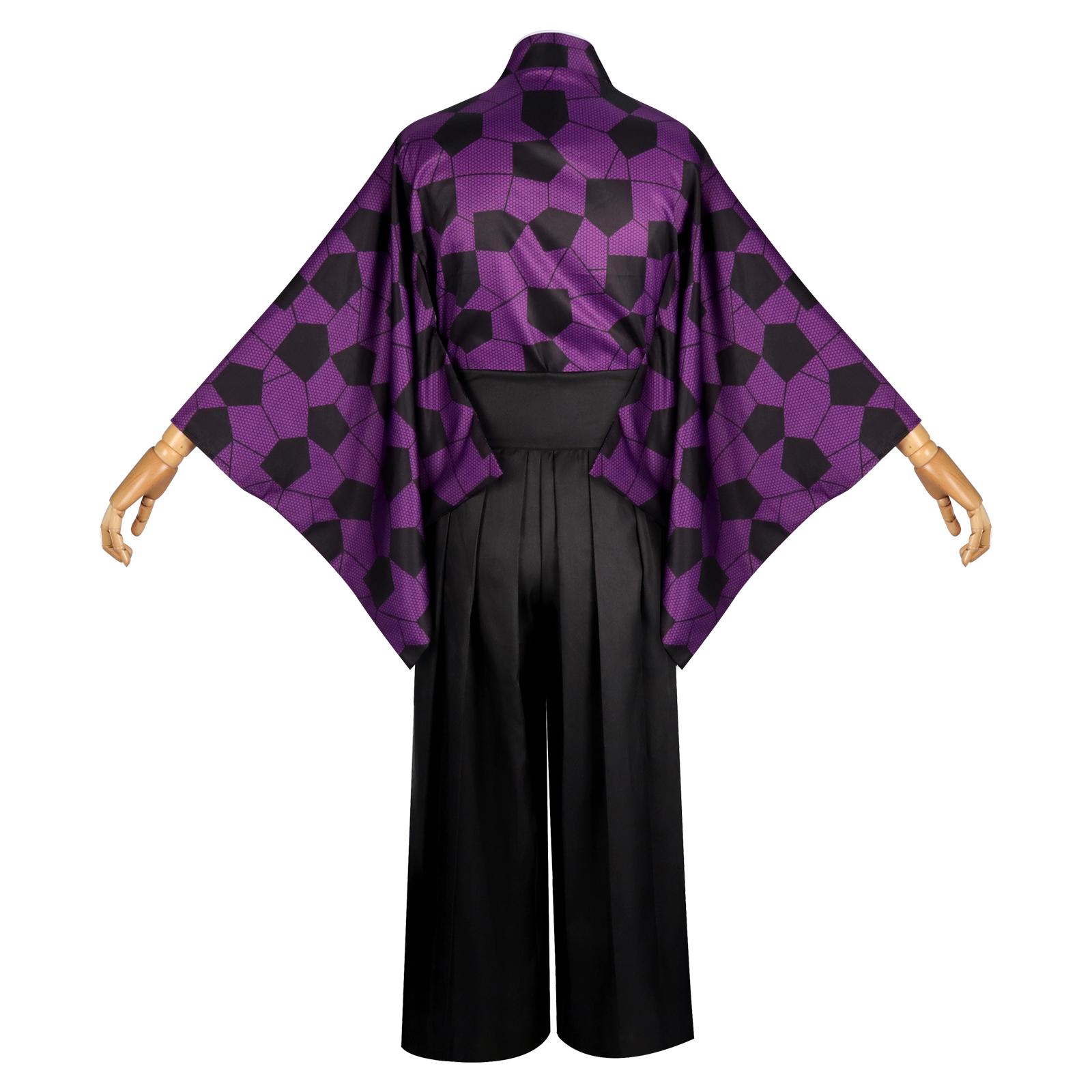Anime demon killer Kokushibo role-playing costume and kimono uniform Halloween