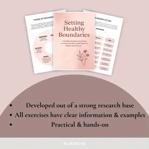 Adult Health Boundary Building Workbook Set, Guided Practice Booklets for Adults, Essential Tools for Personal Growth and Well-Being