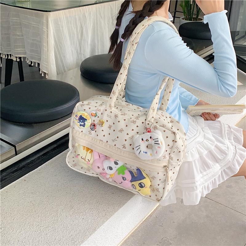 New Harajuku  Daily Commuting One-shoulder Crossbody Bag Comic Exhibition Hand Tote Bag Girl Cute Sweet Kawaii Ulzzang Ita Bag