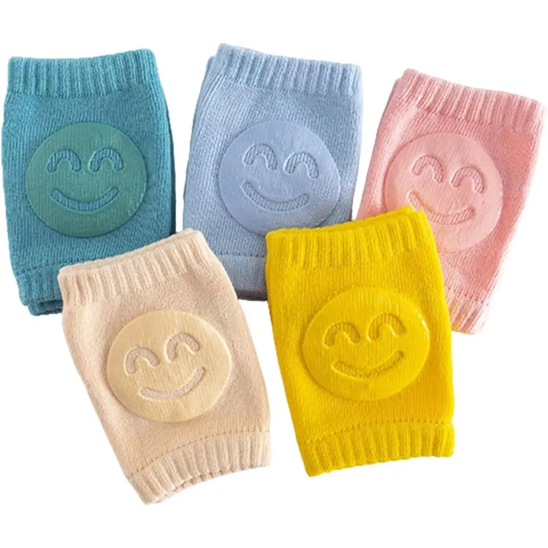 5 Pairs Baby Knee Pads  Crawling Walking, Soft Cotton Knee Pads  Kids Toddler Knee Pad, Baby Crawling Helper, Rodilleras Para Bebe