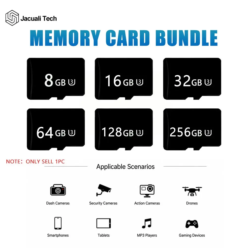 High Endurance Micro SD Memory Card, 8GB-256GB, C10 U3 V30, 2k Qhd Recording, Durable Storage for Dash Cams, Home Security Cameras, Memory Cards for Cameras