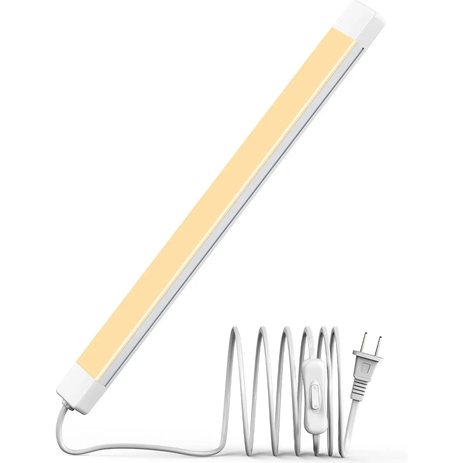 16" Under Cabinet LED Lights Plug in Workbench Light 700LM 2700K