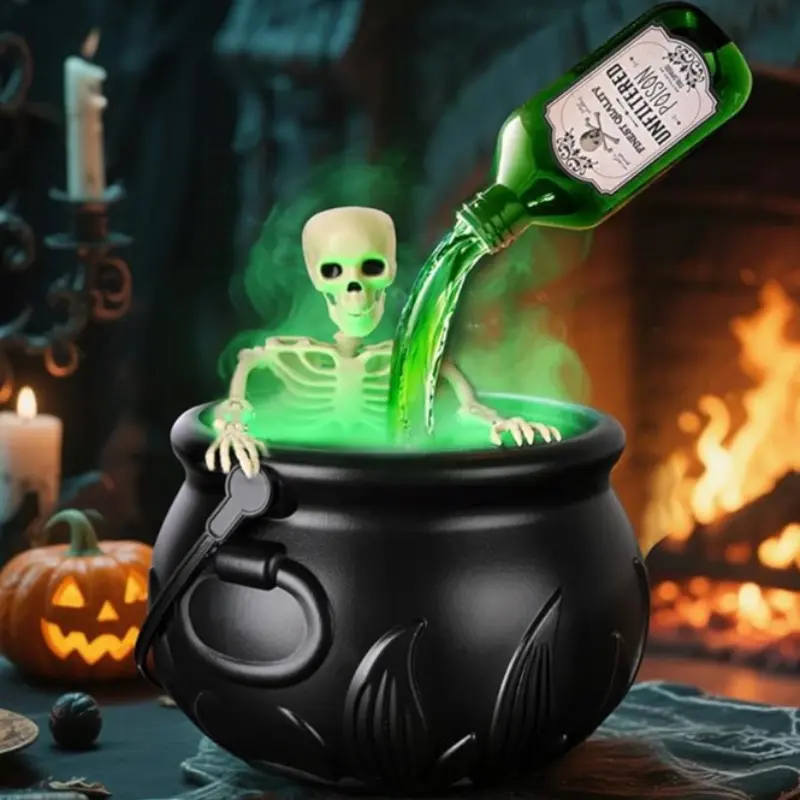 Halloween Witch Magic Cauldron Set, Floating Potion Bottle and Diffuser, Halloween Decorations, Party Props, Gift Ideas, Spooky Atmosphere