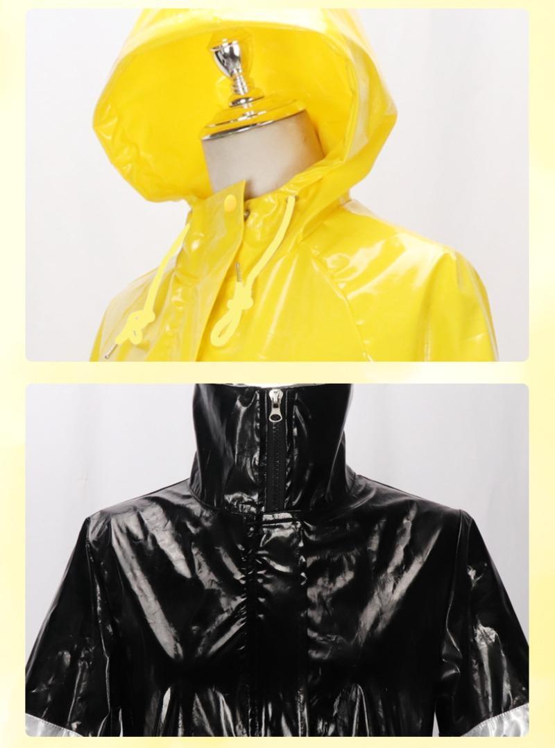 Movie Coralin Cosplay Costume Wybie COS Coat Adult Halloween Dress Up Party Yellow Raincoat Jacket Anime Cartoon Costume Wig