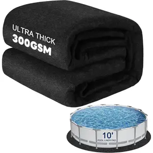 300G/M² Thicker Pool Liner Pad for Above Ground Swimming Pools,10 Ft Round Under Pool Padding, Durable Geotextile Material, Double Density Puncture Resistant, Extend Liner Life,Mats for Pool Bottom
