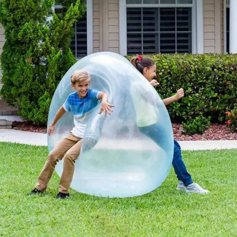 Giant Inflatable Transparent Bubble Ball - Durable & Safe Outdoor Toy for 6-8 Years Kids, Easy to Inflate & Deflate, Ideal for Birthdays, Beach Use
