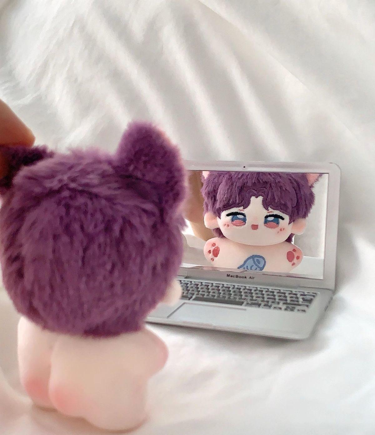 Love and Deepspace Rafayel 10cm cotton doll Xavier Zayne Sylus Caleb Cartoon peripheral decoration keychain Plush nude doll Gift