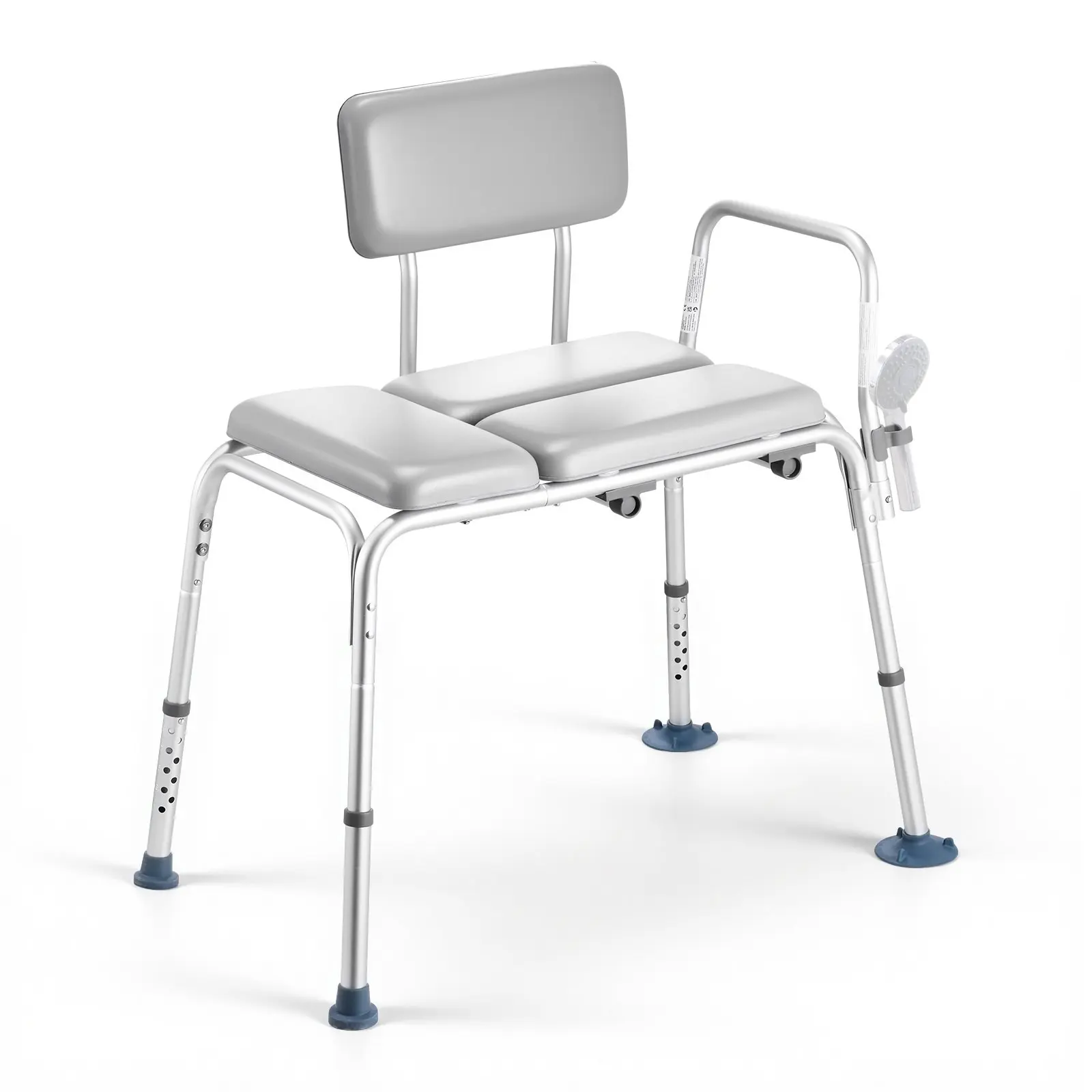 Tub Transfer Bench For Bathtub, 500 Lbs Weight Capacity, Heavy-Duty Shower Chair With Arm And Backrest, Height Adjustable Bathroom Shower Bench Bath Seat For Adults, Seniors, Elderly And Disabled