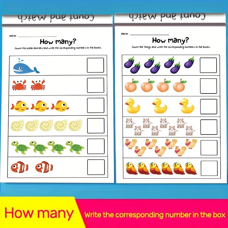 Interactive Learning Math Workbook, Learning Materials, Learning Tool, Number Practice, Addition Subtraction, Colorful Math Activities, Basic Arithmetic - Perfect Christmas Gift