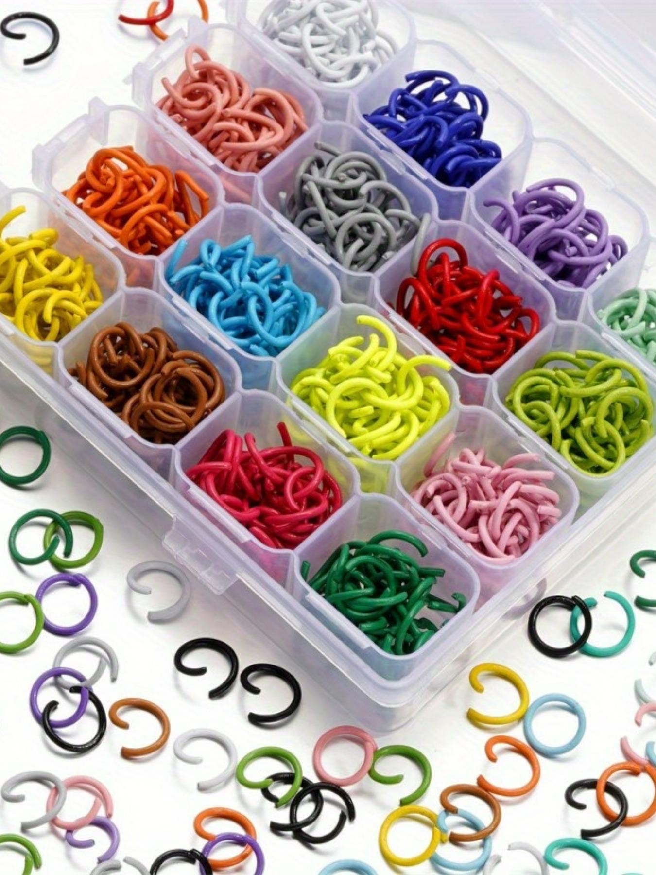 Colorful Open Jump Rings, Split Jump Ring Connector for DIY Jewelry Making, Jewelry Making Accessories Supplies